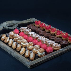 mini desserts tartelettes éclair chocolat brownie